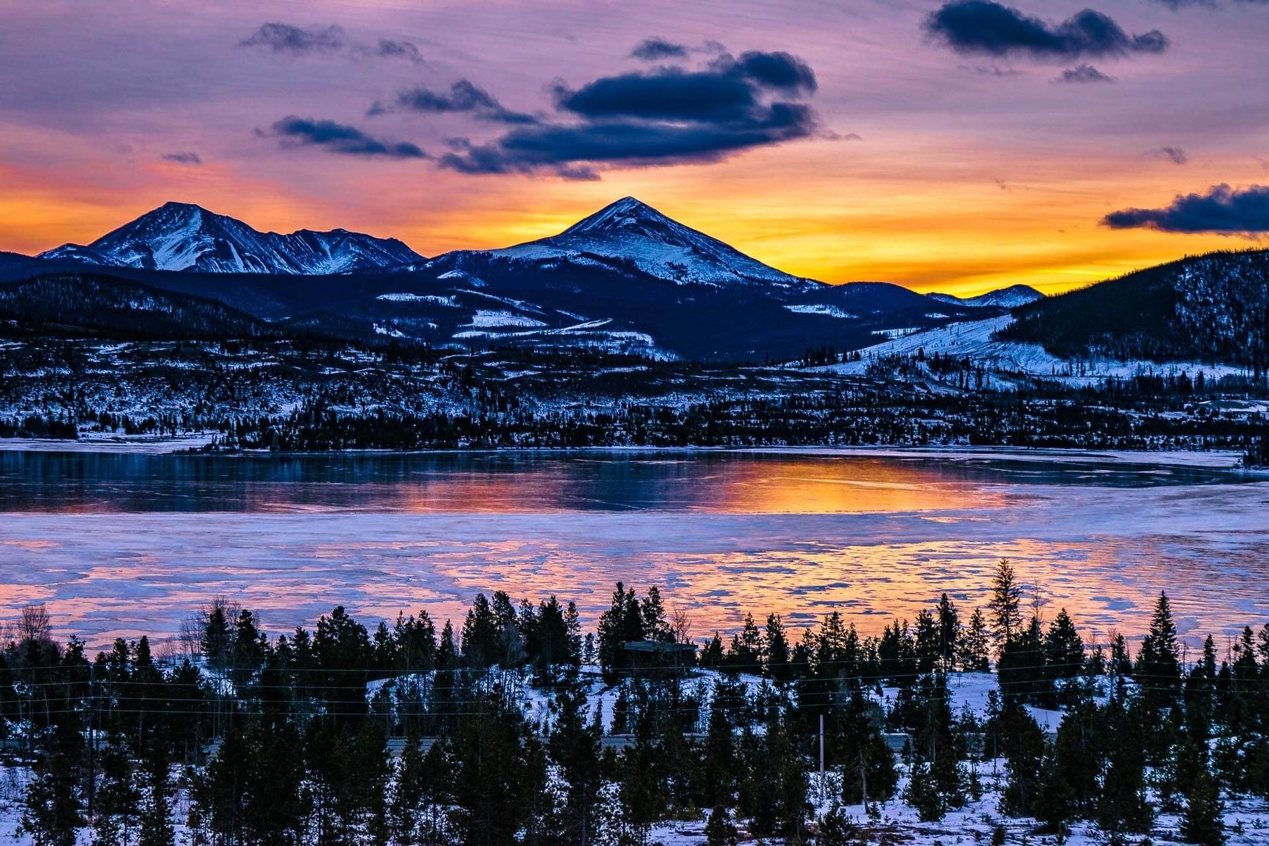 Lake Dillon at sunset