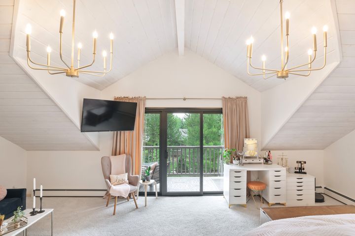 Upstairs suite with balcony